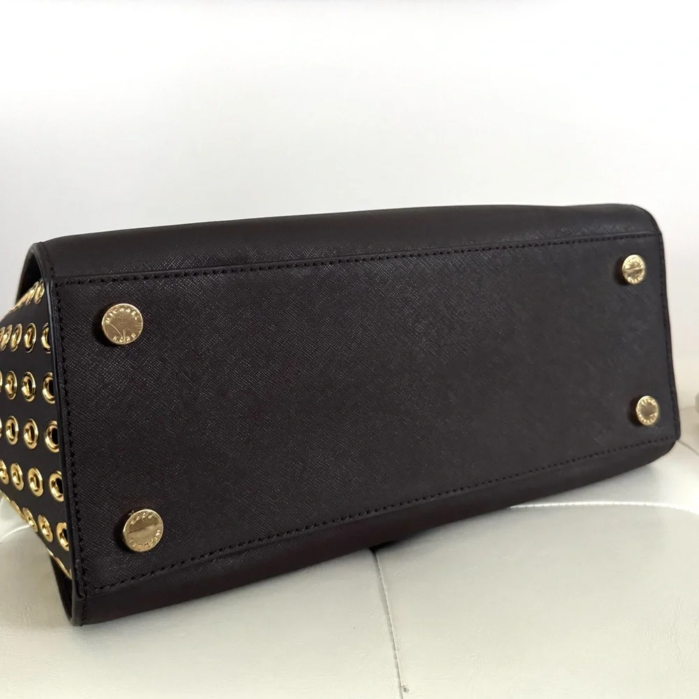 Michael Kors Selma Grommet Large Saffiano Leather Satchel